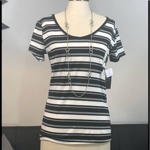 Hype large Black and white striped T